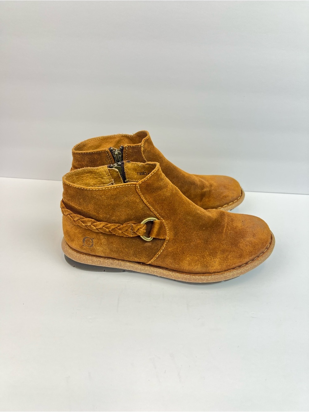 Born Women's Toya Distressed Suede Ankle Boot Brown Size US 7.5 Euro 38.5 - Picture 1 of 9